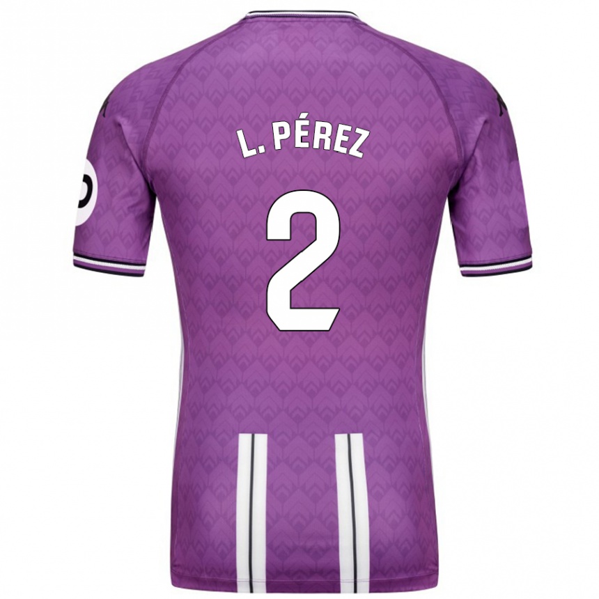 Homme Football Maillot Luis Pérez #2 Violet Blanc Tenues Domicile 2024/25 Canada