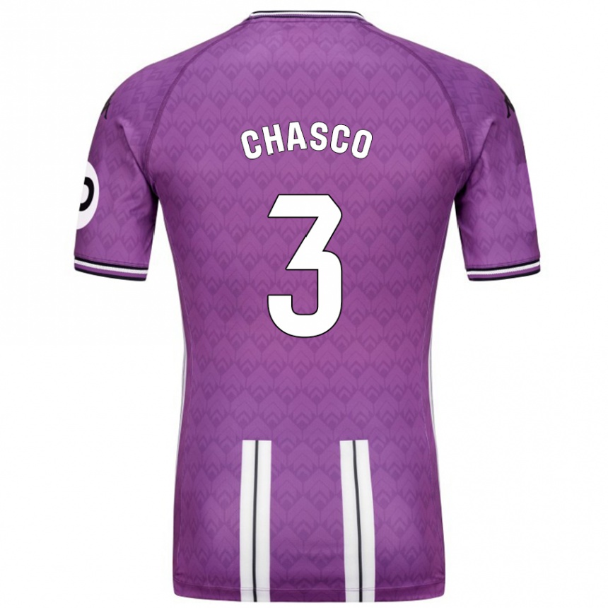 Homme Football Maillot Raúl Chasco #3 Violet Blanc Tenues Domicile 2024/25 Canada