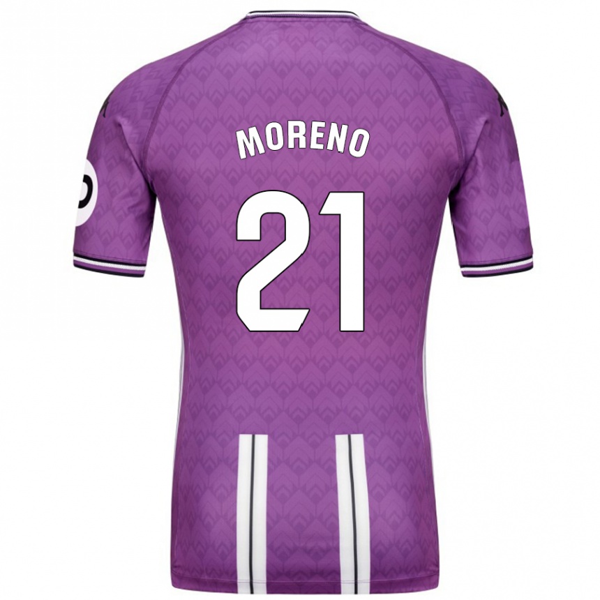 Homme Football Maillot Xavi Moreno #21 Violet Blanc Tenues Domicile 2024/25 Canada