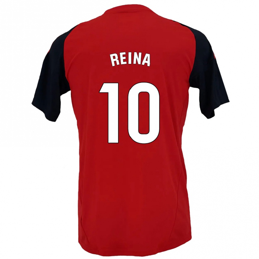 Homme Football Maillot Alberto Reina #10 Rouge Noir Tenues Domicile 2024/25 Canada