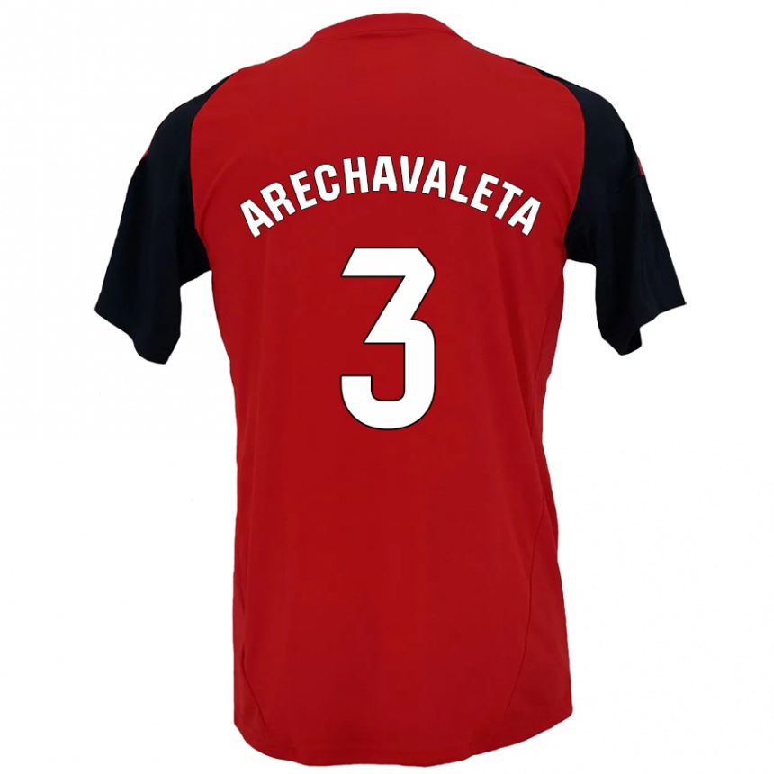 Homme Football Maillot Jorge Arechavaleta #3 Rouge Noir Tenues Domicile 2024/25 Canada