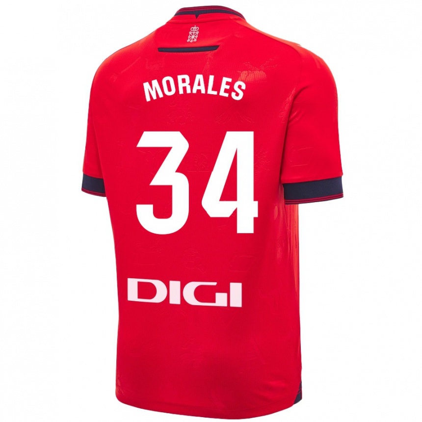 Homme Football Maillot Anai Morales #34 Rouge Blanc Tenues Domicile 2024/25 Canada