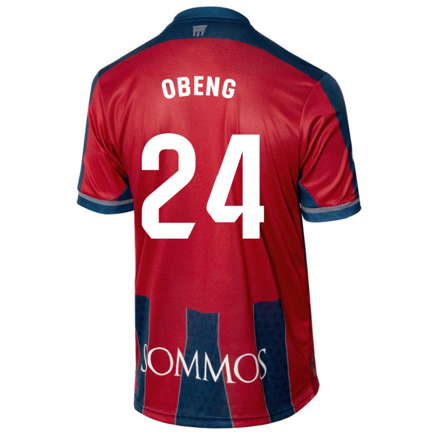 Homme Football Maillot Samuel Obeng #24 Rouge Bleu Tenues Domicile 2024/25 Canada