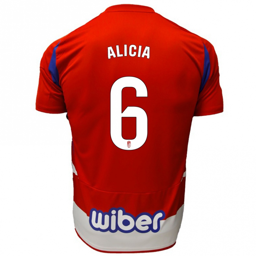 Men Football Alicia #6 Red White Blue Home Jersey 2024/25 T-Shirt Canada