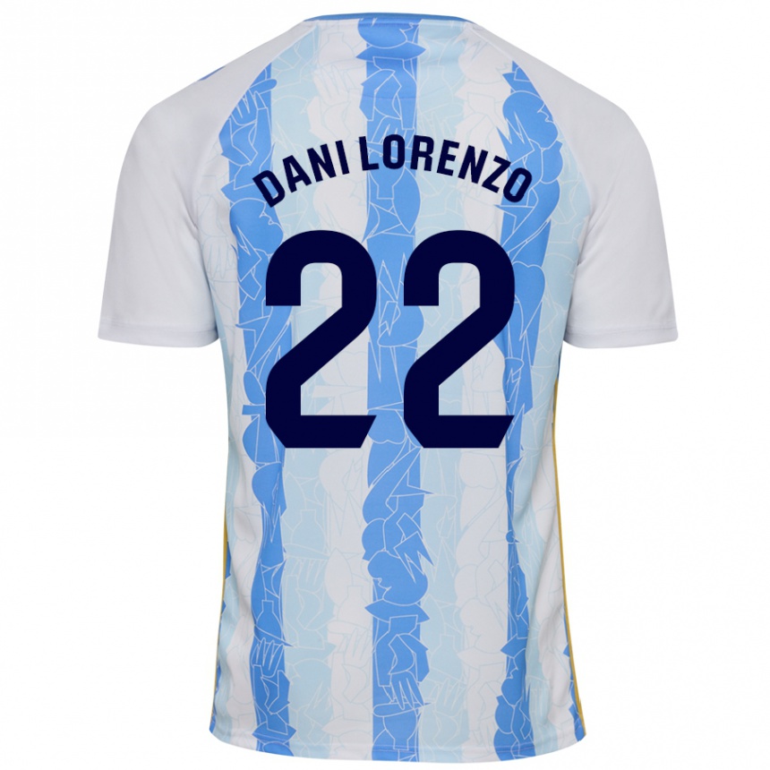 Homme Football Maillot Dani Lorenzo #22 Blanc Bleu Tenues Domicile 2024/25 Canada