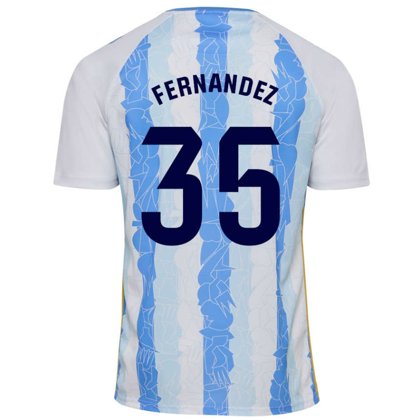 Homme Football Maillot Inés Fernández #35 Blanc Bleu Tenues Domicile 2024/25 Canada