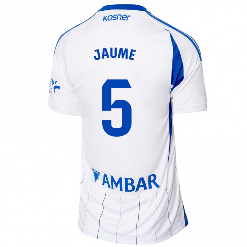 Homme Football Maillot Jaume Grau #5 Rouge Blanc Tenues Domicile 2024/25 Canada