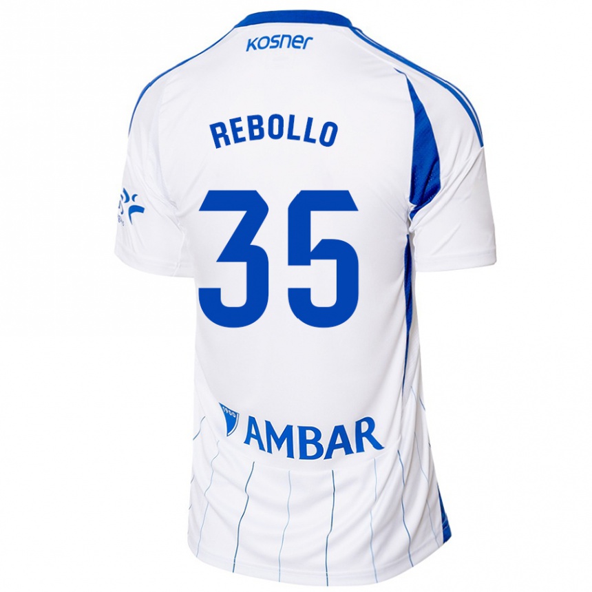 Men Football Dani Rebollo #35 Red White Home Jersey 2024/25 T-Shirt Canada