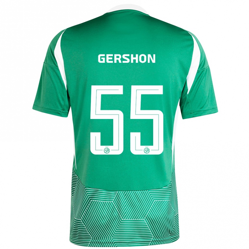 Homme Football Maillot Rami Gershon #55 Vert Blanc Tenues Domicile 2024/25 Canada