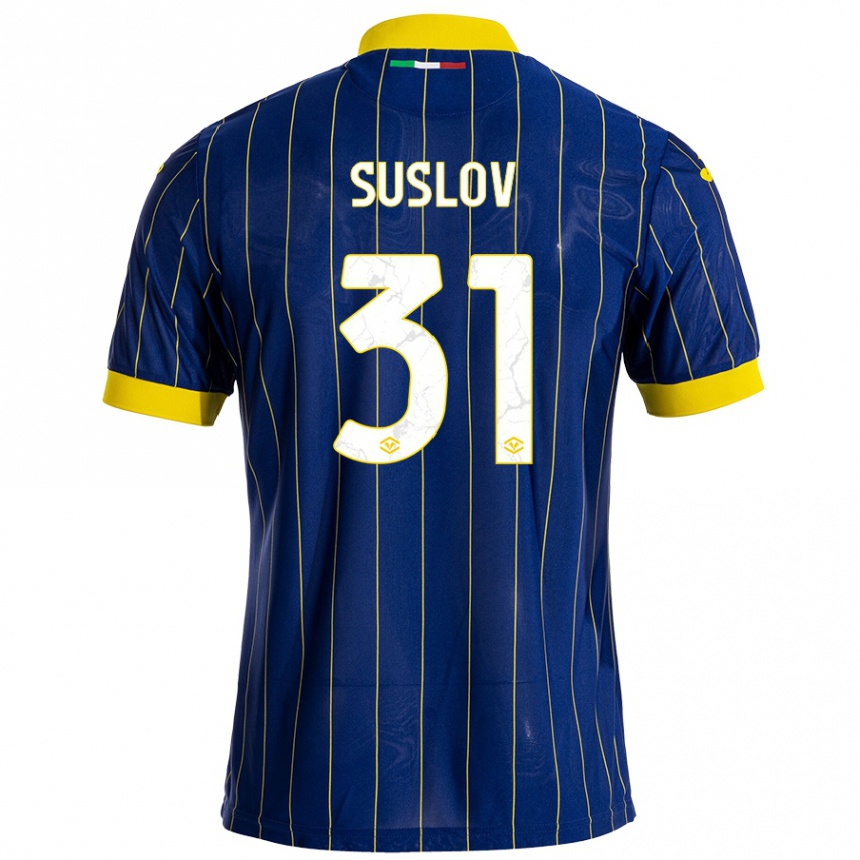 Men Football Tomas Suslov #31 Blue Yellow Home Jersey 2024/25 T-Shirt Canada