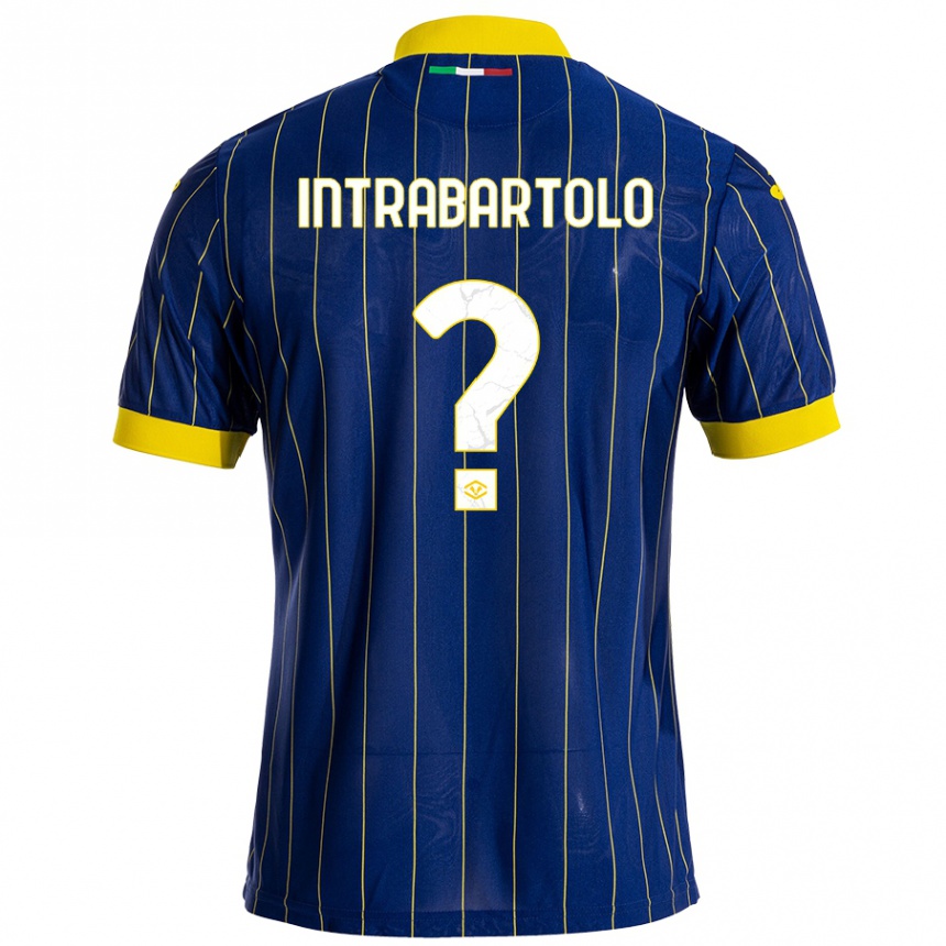 Men Football Denis Intrabartolo #0 Blue Yellow Home Jersey 2024/25 T-Shirt Canada