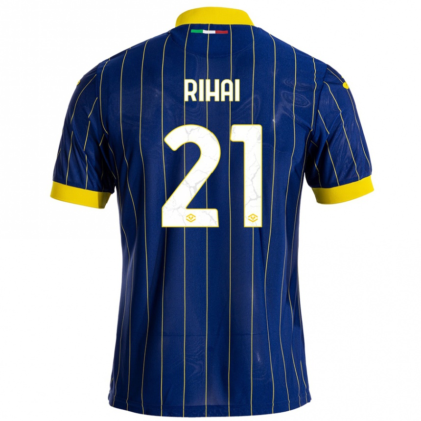 Homme Football Maillot Aiman Rihai #21 Bleu Jaune Tenues Domicile 2024/25 Canada