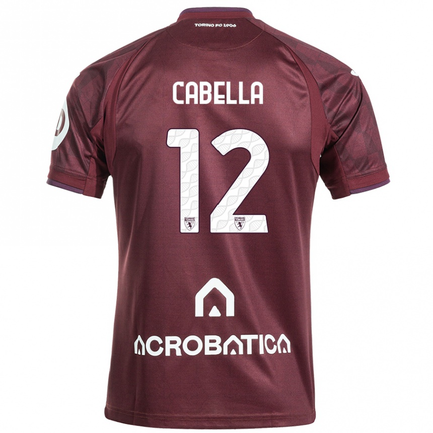 Men Football Matteo Cabella #12 Maroon White Home Jersey 2024/25 T-Shirt Canada