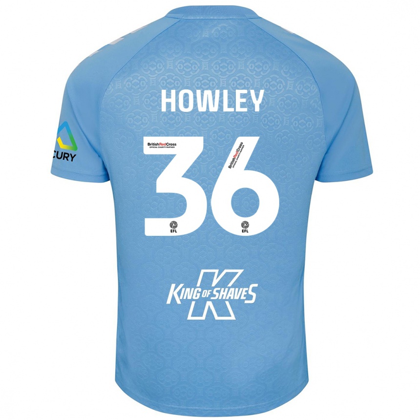 Men Football Ryan Howley #36 Blue White Home Jersey 2024/25 T-Shirt Canada