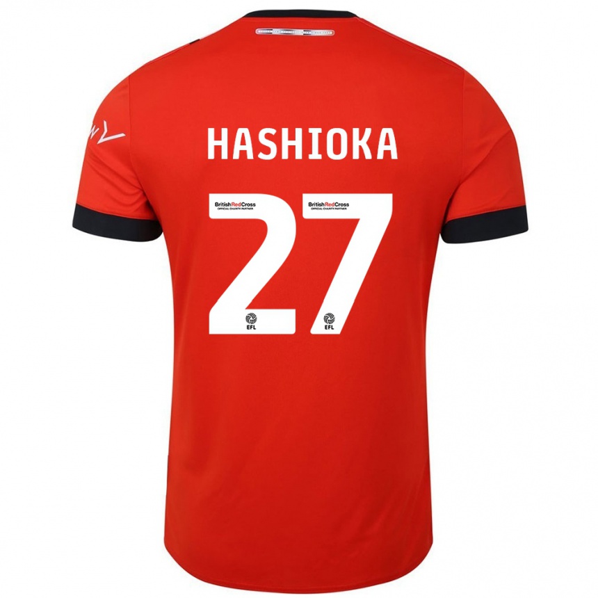 Men Football Daiki Hashioka #27 Orange Black Home Jersey 2024/25 T-Shirt Canada