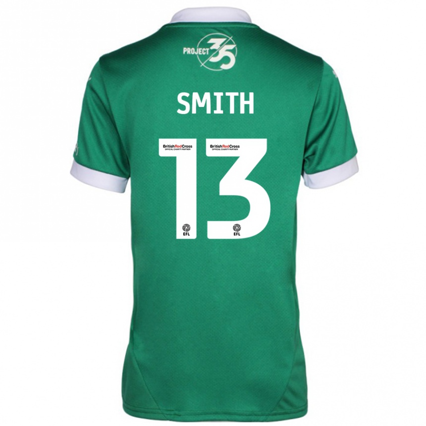 Men Football Grace Smith #13 Green White Home Jersey 2024/25 T-Shirt Canada