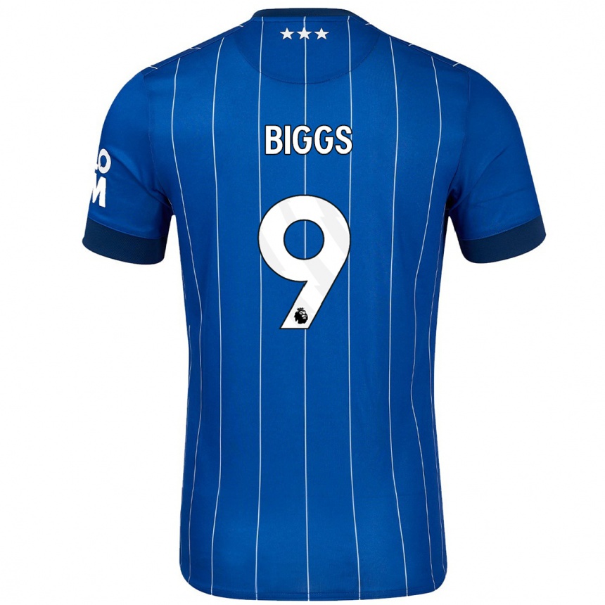 Homme Football Maillot Maddie Biggs #9 Bleu Marine Tenues Domicile 2024/25 Canada