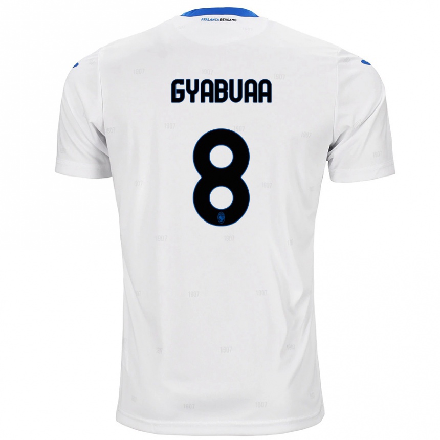 Men Football Emmanuel Gyabuaa #8 White Away Jersey 2024/25 T-Shirt Canada