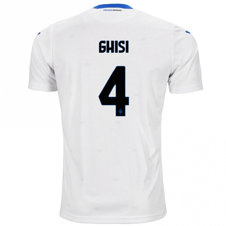 Men Football Laura Ghisi #4 White Away Jersey 2024/25 T-Shirt Canada