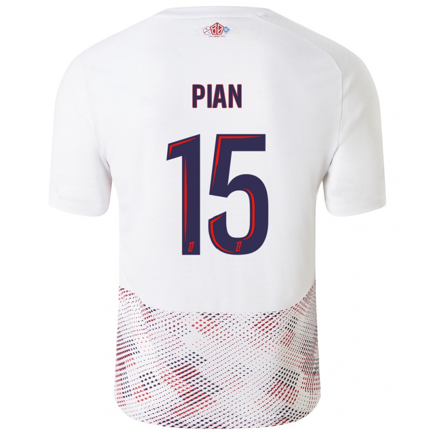 Men Football Julie Pian #15 White Royal Blue Away Jersey 2024/25 T-Shirt Canada