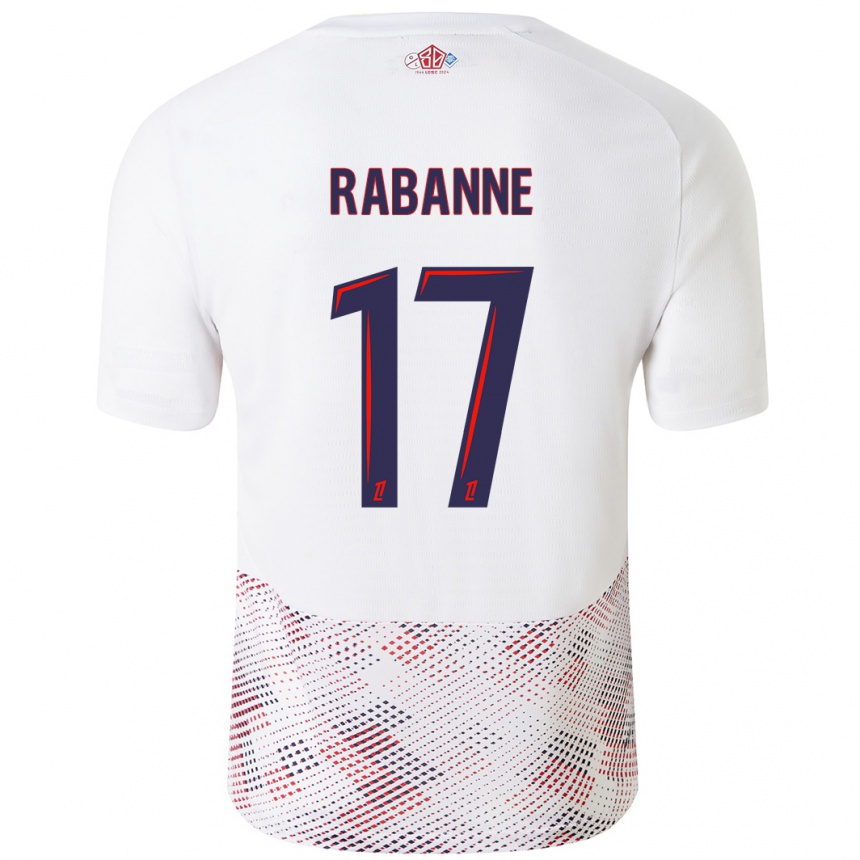 Homme Football Maillot Julie Rabanne #17 Blanc Bleu Royal Tenues Extérieur 2024/25 Canada