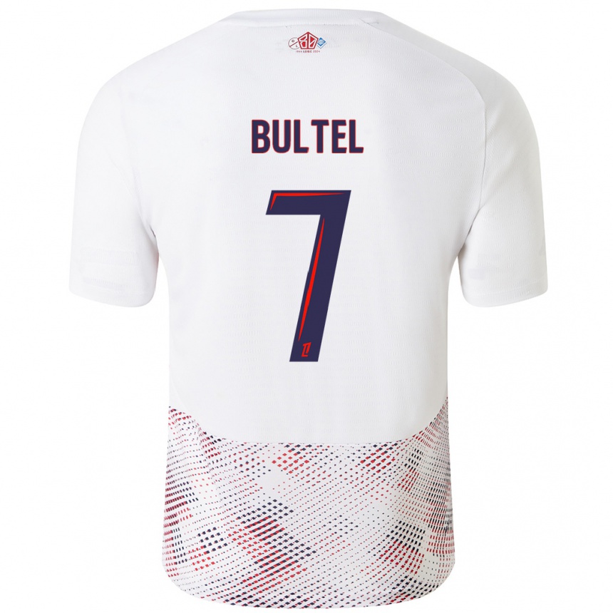 Men Football Ludivine Bultel #7 White Royal Blue Away Jersey 2024/25 T-Shirt Canada