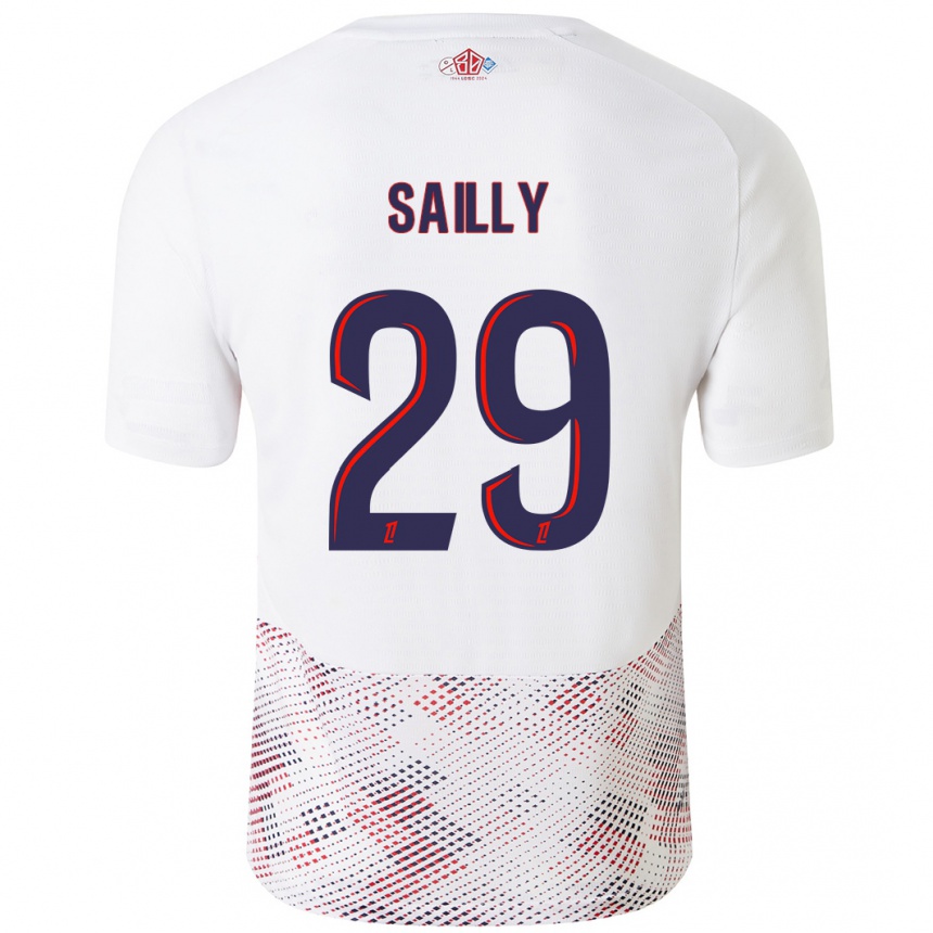 Homme Football Maillot Charlotte Sailly #29 Blanc Bleu Royal Tenues Extérieur 2024/25 Canada