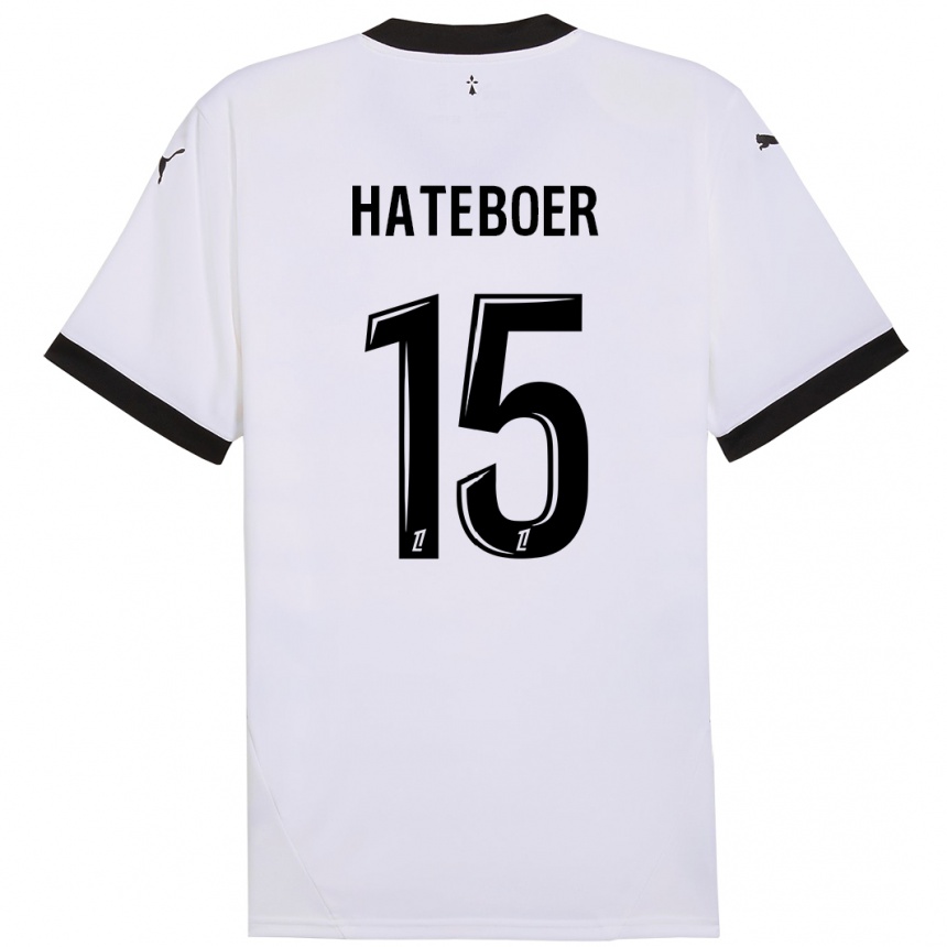 Homme Football Maillot Hans Hateboer #15 Blanc Noir Tenues Extérieur 2024/25 Canada