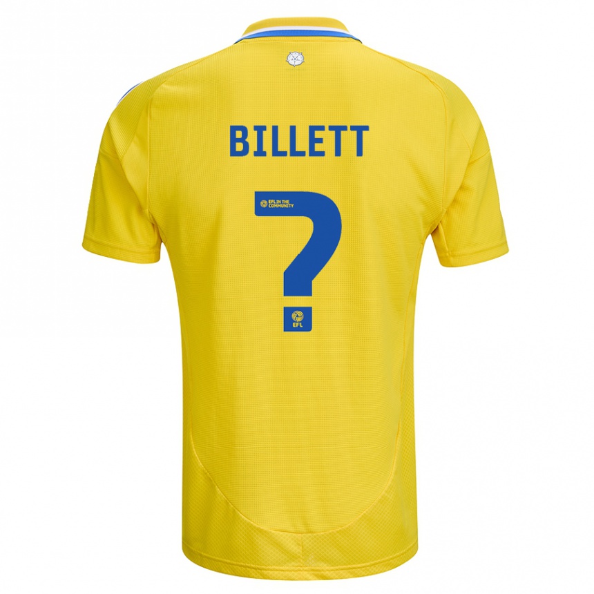 Homme Football Maillot Joe Billett #0 Jaune Bleu Tenues Extérieur 2024/25 Canada