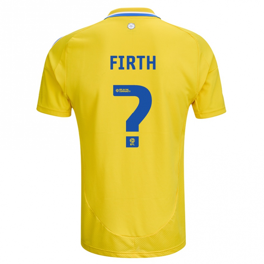 Men Football Will Firth #0 Yellow Blue Away Jersey 2024/25 T-Shirt Canada