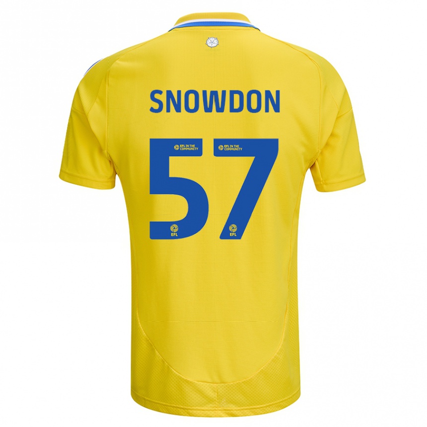 Men Football Joe Snowdon #57 Yellow Blue Away Jersey 2024/25 T-Shirt Canada