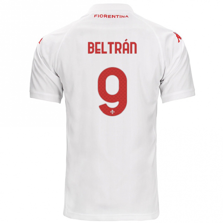 Homme Football Maillot Lucas Beltrán #9 Blanc Tenues Extérieur 2024/25 Canada