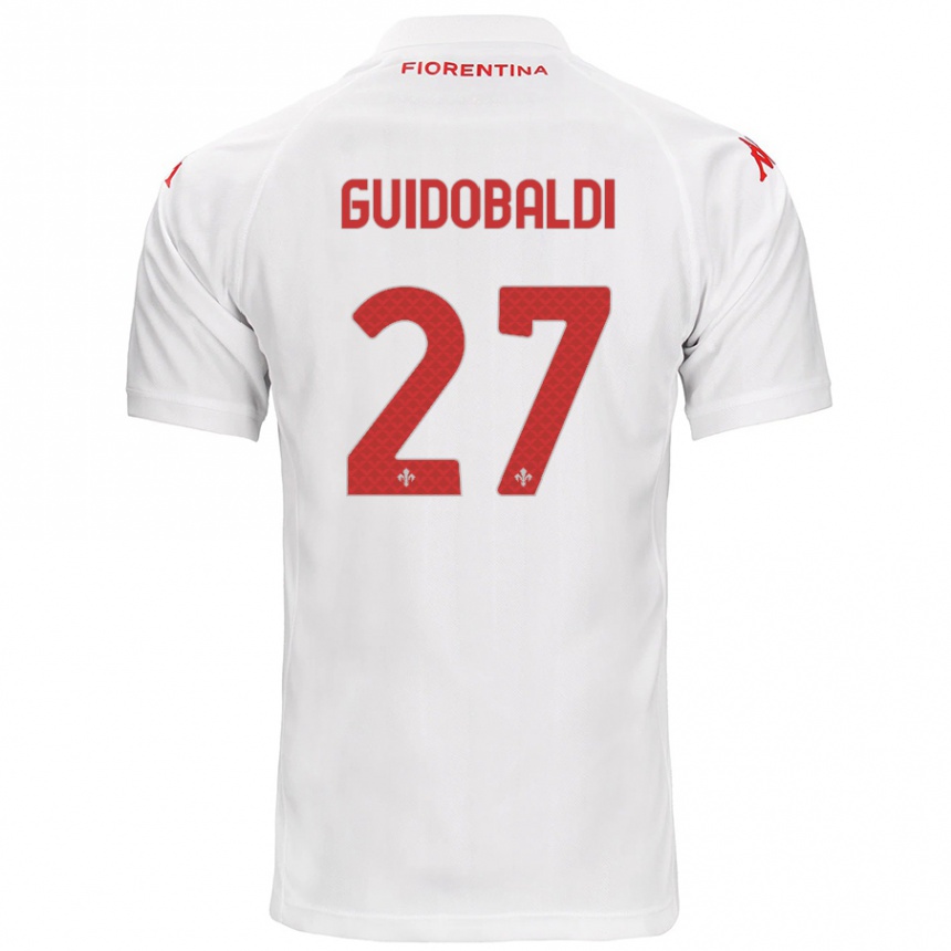 Men Football Filippo Guidobaldi #27 White Away Jersey 2024/25 T-Shirt Canada