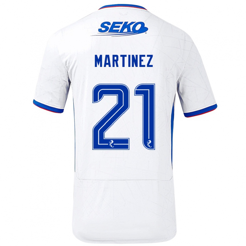 Homme Football Maillot Lisa Martinez #21 Blanc Bleu Tenues Extérieur 2024/25 Canada