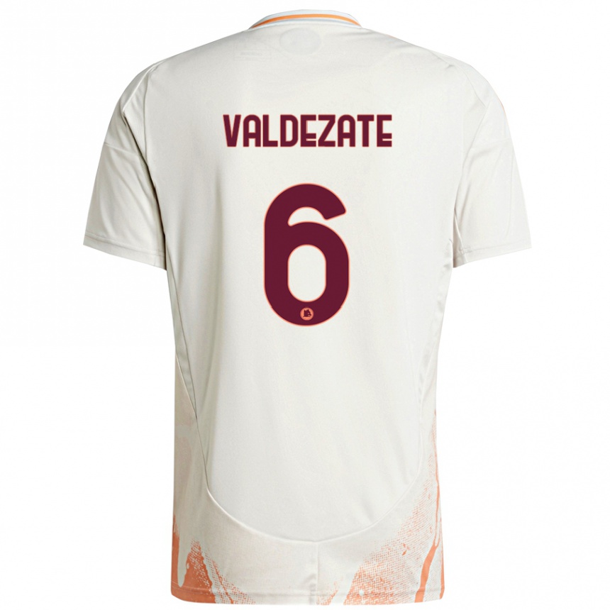 Men Football Oihane Valdezate #6 Cream White Orange Away Jersey 2024/25 T-Shirt Canada