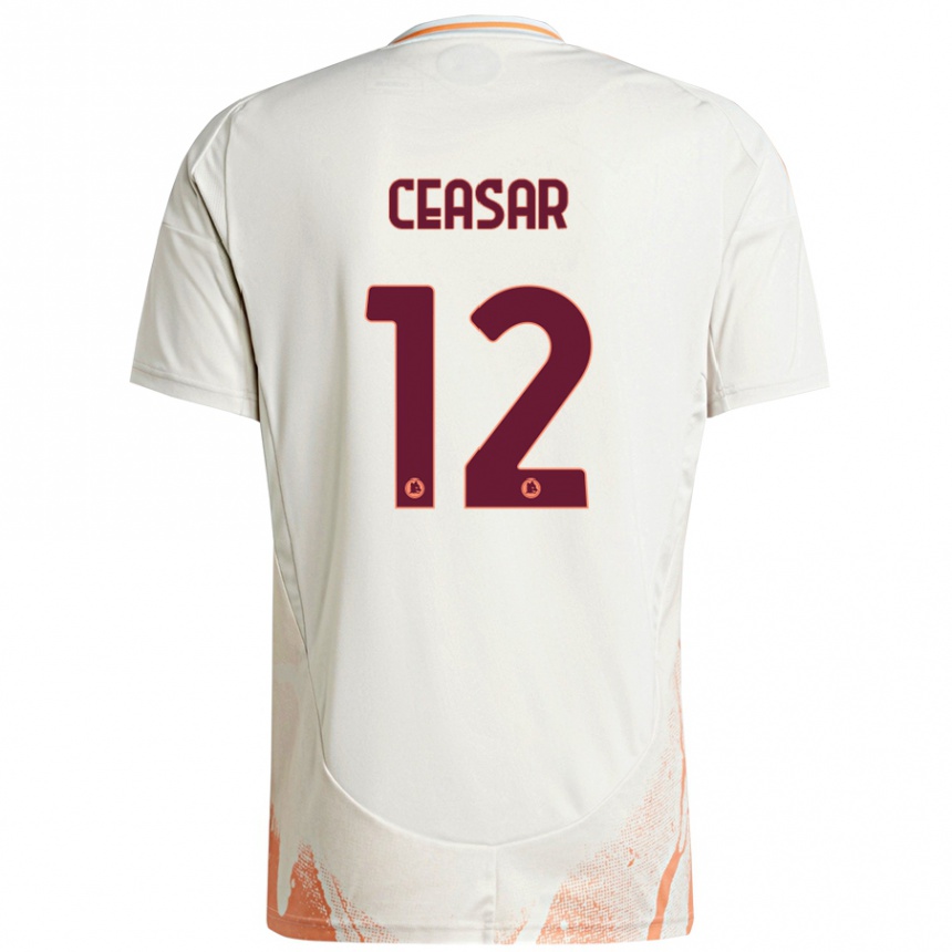 Men Football Camelia Ceasar #12 Cream White Orange Away Jersey 2024/25 T-Shirt Canada