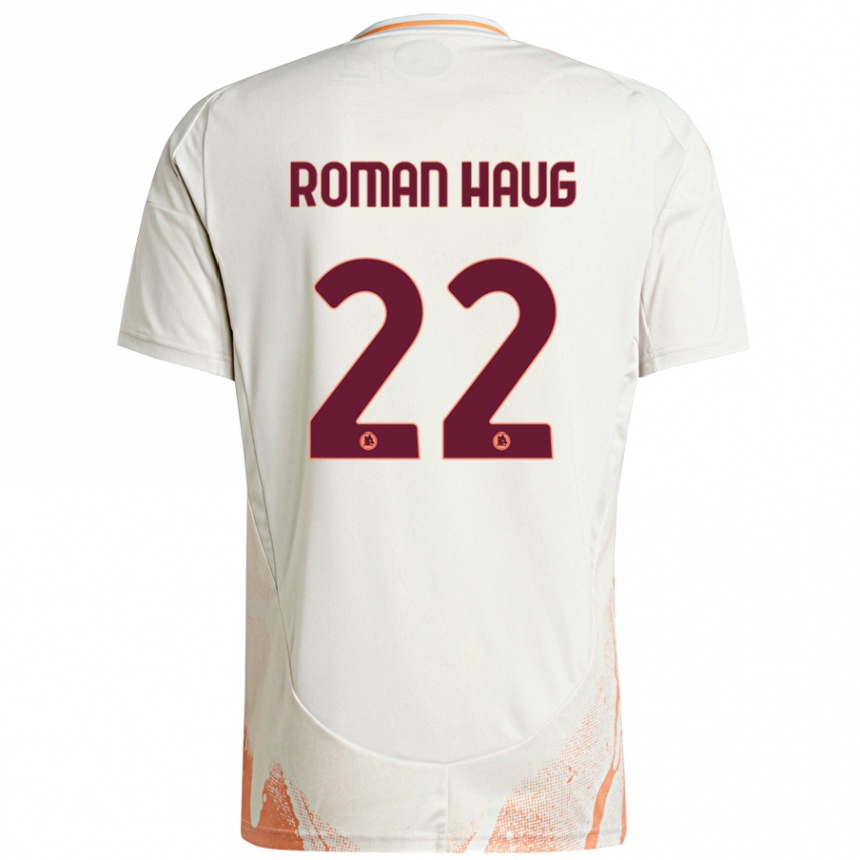 Men Football Sophie Roman Haug #22 Cream White Orange Away Jersey 2024/25 T-Shirt Canada