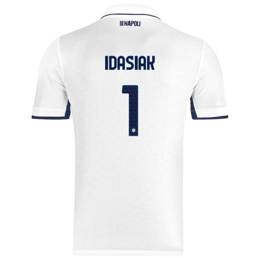 Homme Football Maillot Hubert Dawid Idasiak #1 Blanc Bleu Royal Tenues Extérieur 2024/25 Canada