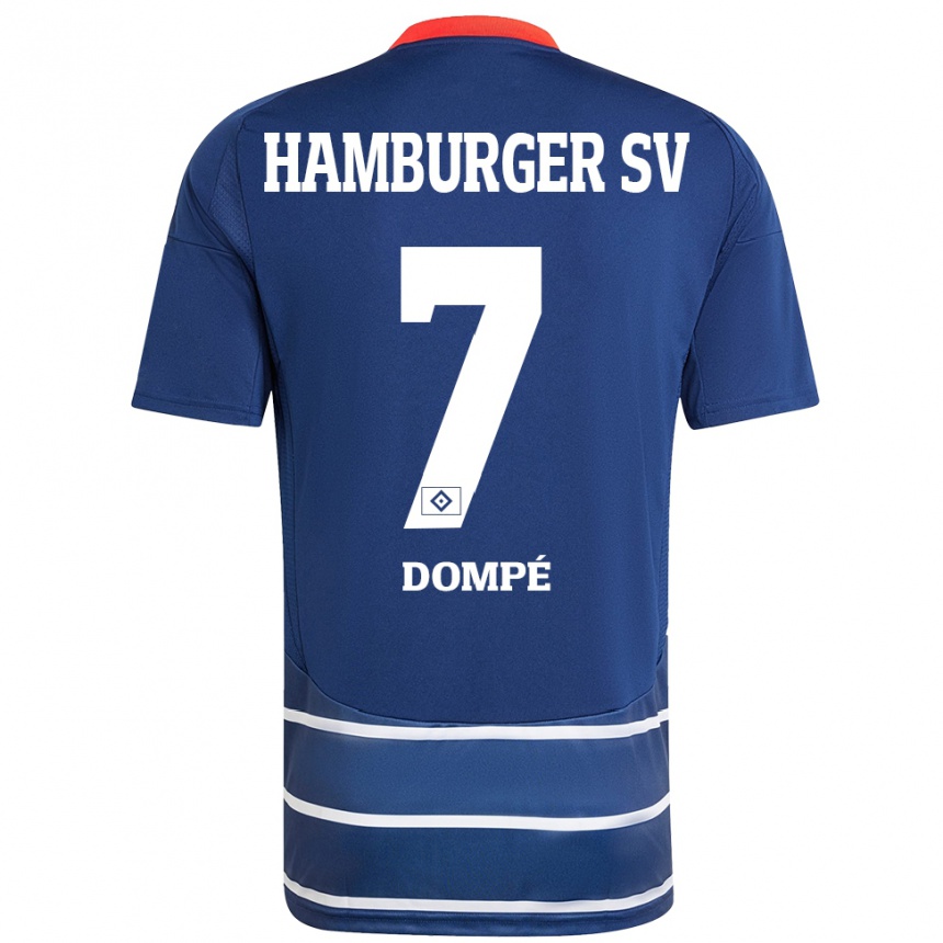 Men Football Jean-Luc Dompé #7 Dark Blue Away Jersey 2024/25 T-Shirt Canada