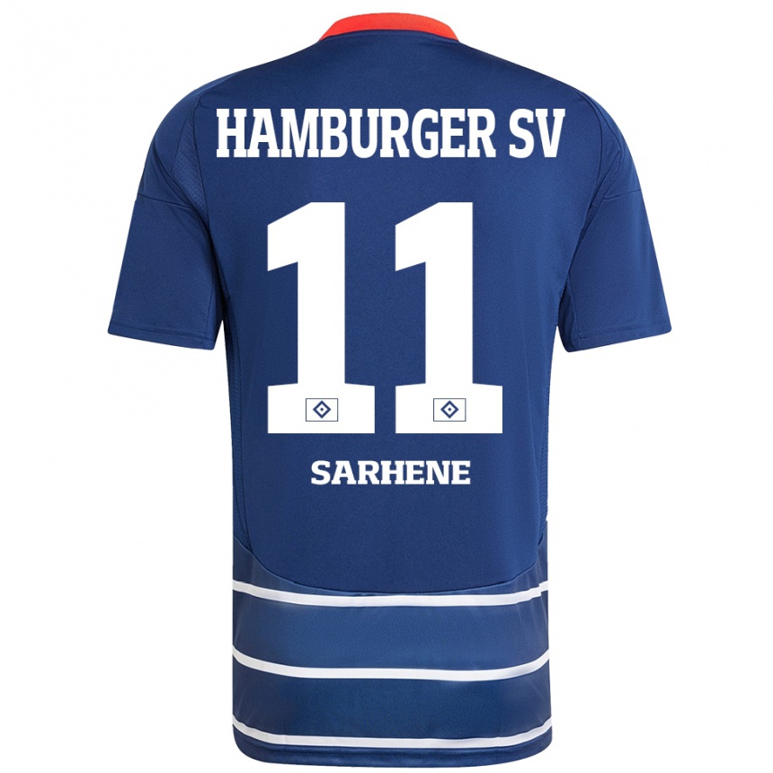 Homme Football Maillot Clement Nana-Sarhene #11 Bleu Foncé Tenues Extérieur 2024/25 Canada