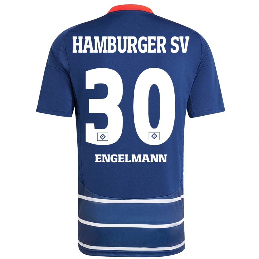 Homme Football Maillot Timon Engelmann #30 Bleu Foncé Tenues Extérieur 2024/25 Canada