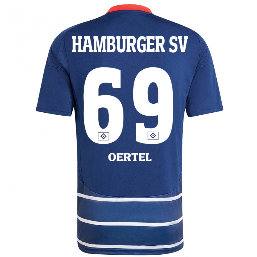 Men Football Jan Oertel #69 Dark Blue Away Jersey 2024/25 T-Shirt Canada