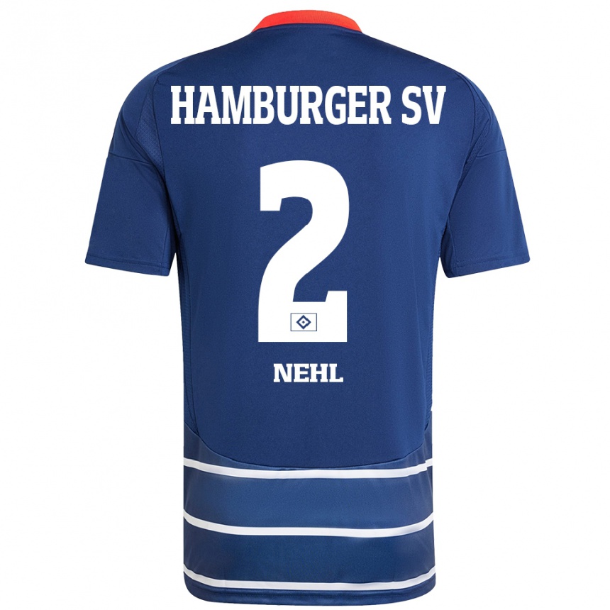 Homme Football Maillot Julius Nehl #2 Bleu Foncé Tenues Extérieur 2024/25 Canada