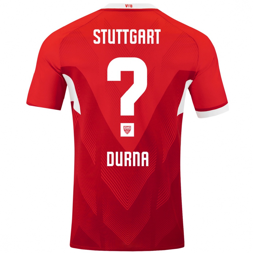 Men Football Tuncay Durna #0 Red White Away Jersey 2024/25 T-Shirt Canada