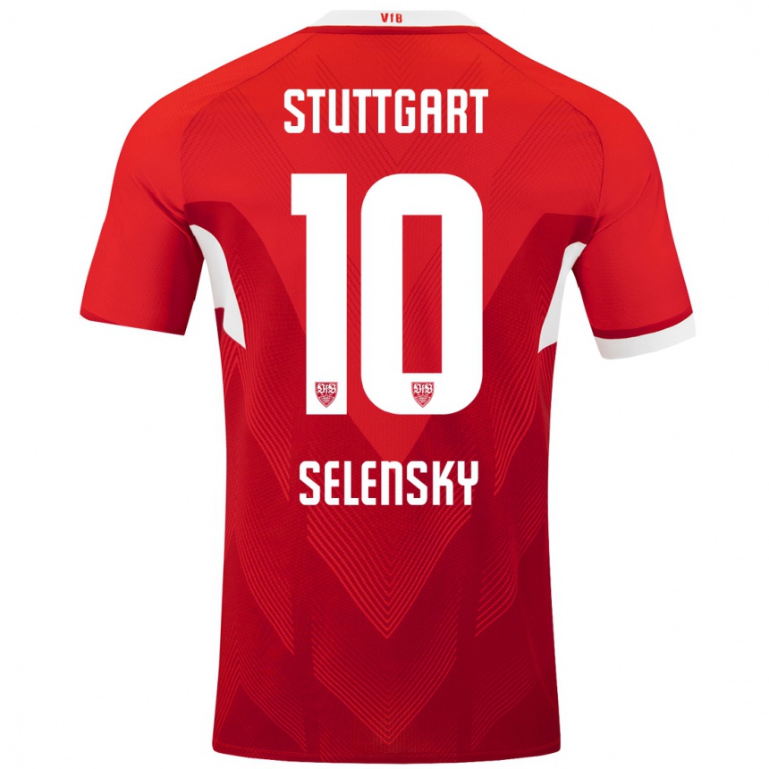 Men Football Anja Selensky #10 Red White Away Jersey 2024/25 T-Shirt Canada