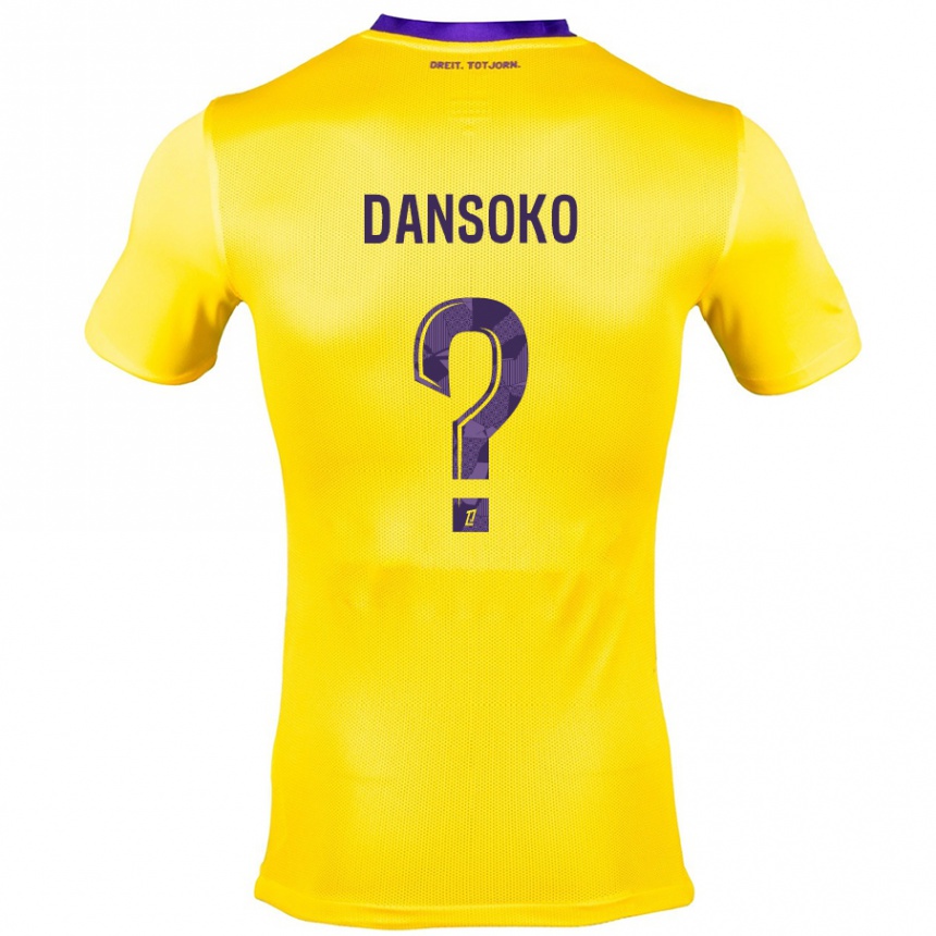 Homme Football Maillot Mohamed Dansoko #0 Jaune Violet Tenues Extérieur 2024/25 Canada