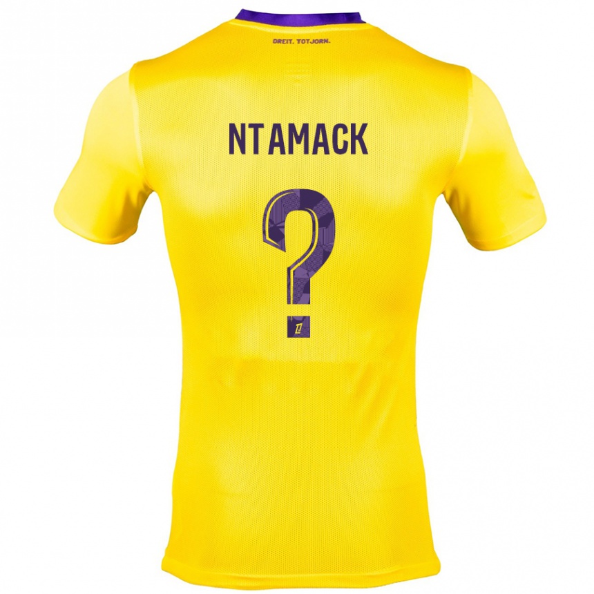 Men Football Alexis Ntamack #0 Yellow Purple Away Jersey 2024/25 T-Shirt Canada