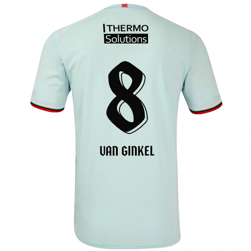 Men Football Danique Van Ginkel #8 Light Green Away Jersey 2024/25 T-Shirt Canada