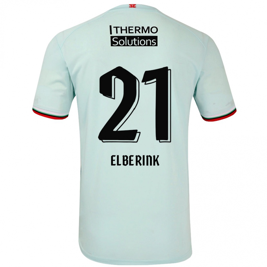 Men Football Eva Oude Elberink #21 Light Green Away Jersey 2024/25 T-Shirt Canada