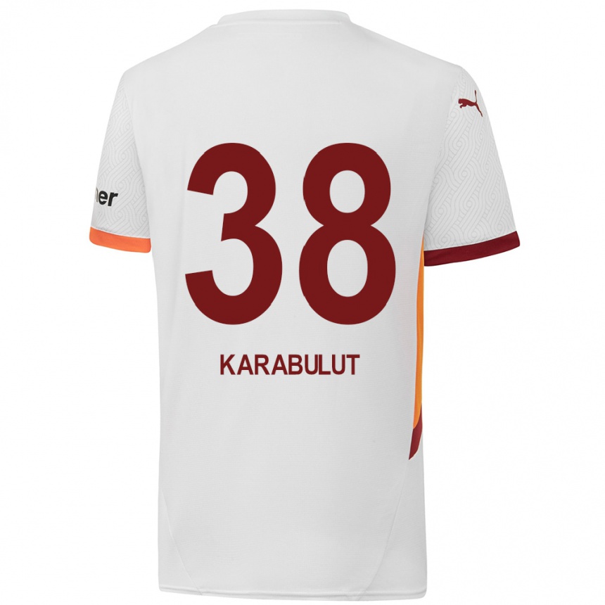 Men Football Arzu Karabulut #38 White Yellow Red Away Jersey 2024/25 T-Shirt Canada